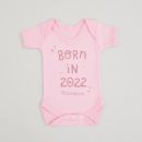 Personalised Born in 2022 Pink Bodysuit