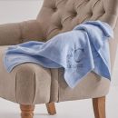 Personalised Heritage 100% Cashmere Blue Baby Blanket
