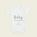 Personalised Baby Announcement White Bodysuit