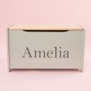 Personalised Grey Toy Box