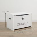 Personalised White Star Design Toy Box 