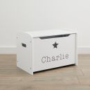 Personalised White Star Design Toy Box 