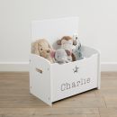 Personalised White Star Design Toy Box Styled Example