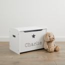 Personalised White Star Design Toy Box Styled Example