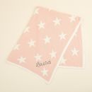 Personalised Pink Star Intarsia Blanket