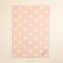 Personalised Pink Star Intarsia Blanket Flat