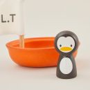 Personalised Plan Toys Penguin Sailing Boat Bath Toy