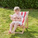 Personalised Red Stripe Children's Deck Chair