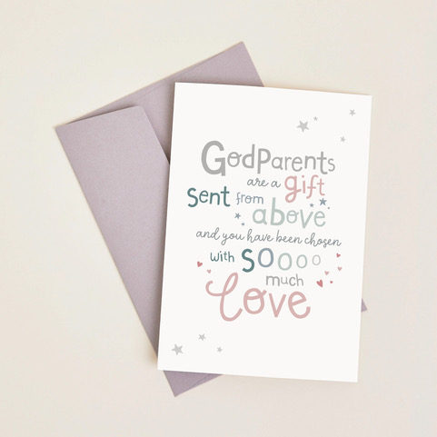 Personalised Godparents Are A Gift Greetings Card