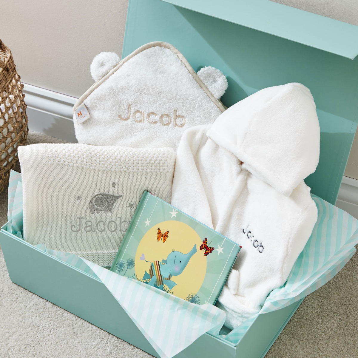 Personalised Welcome to the World New Baby Essentials Ivory Gift Set
