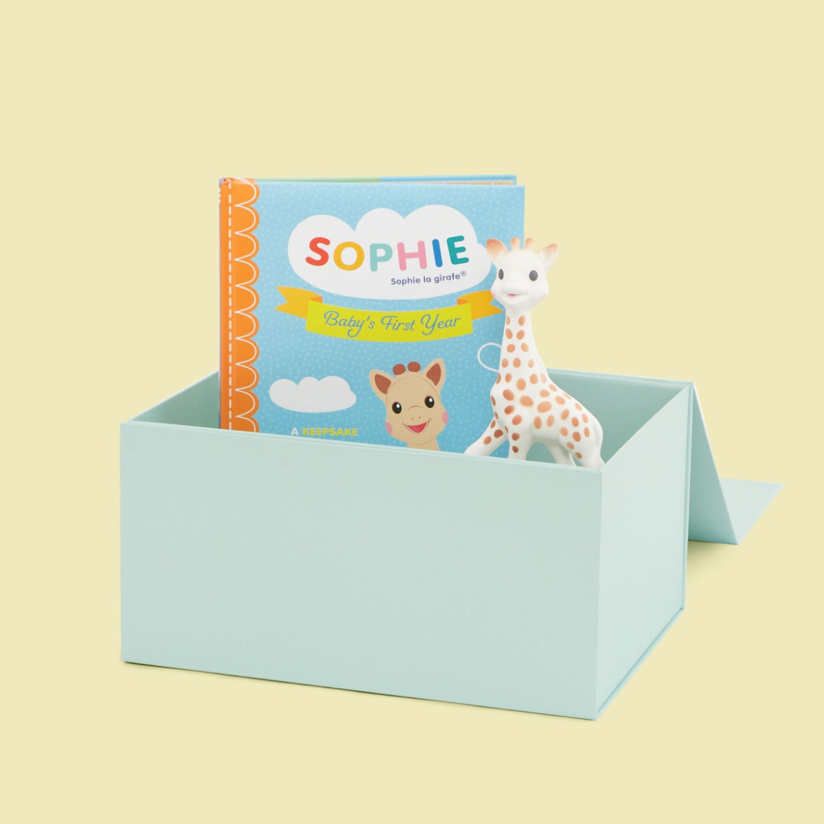 Personalised Sophie La Girafe Teether & Book Set