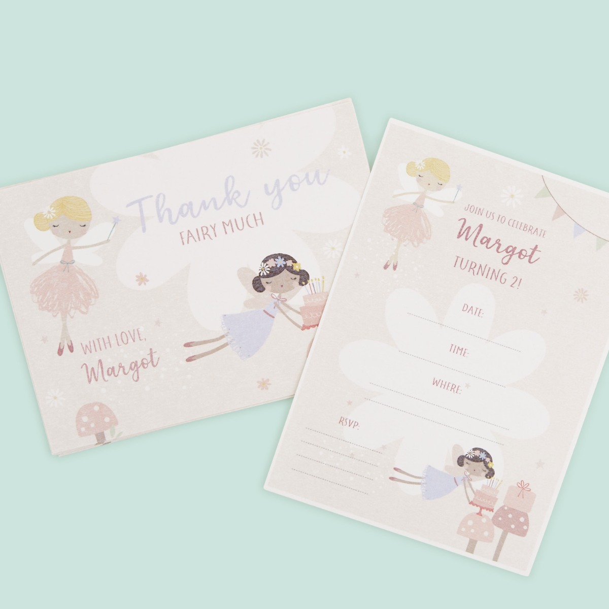 Personalised Fairy Party Stationery Bundle