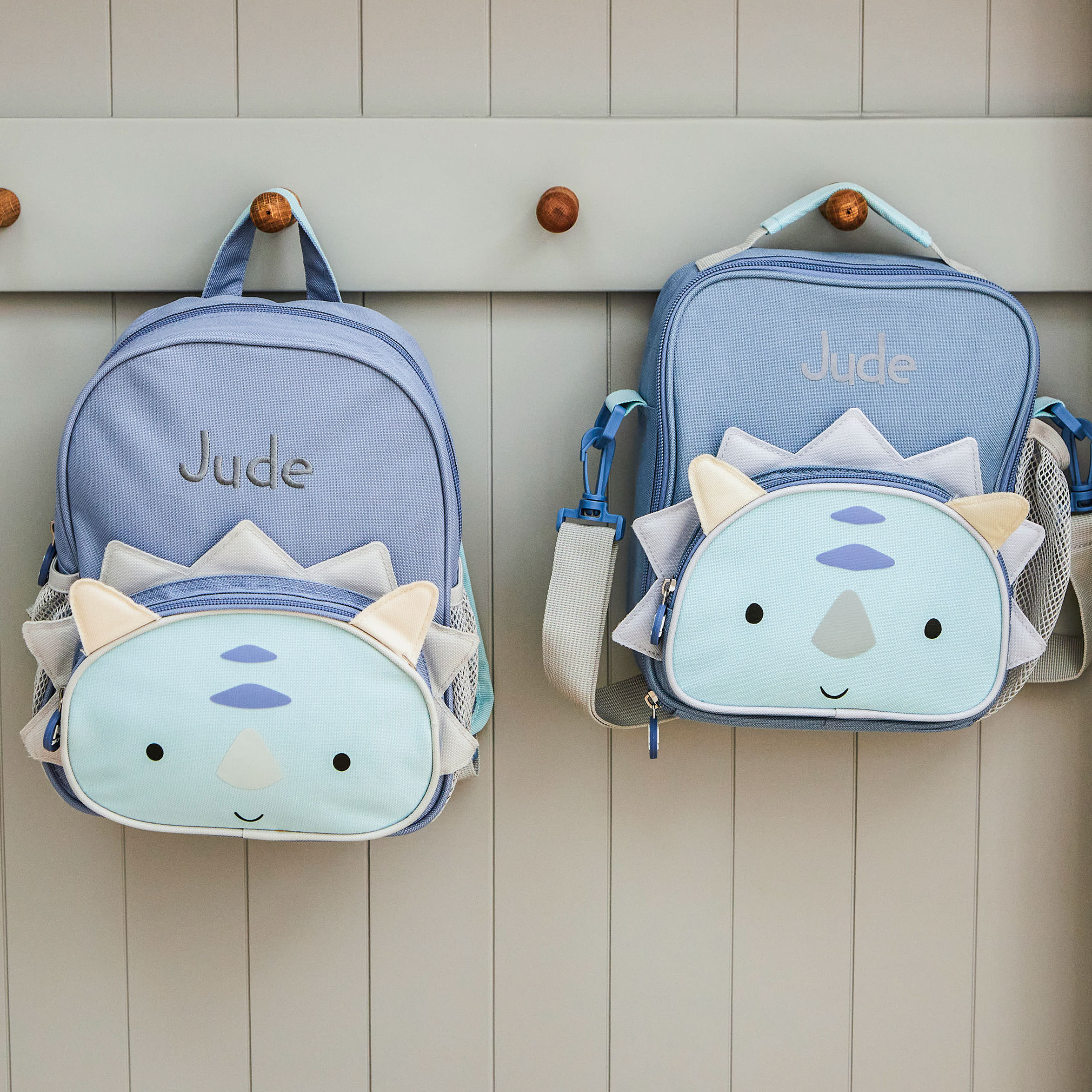 Personalised Dinosaur Backpack & Lunch Bag Gift Set
