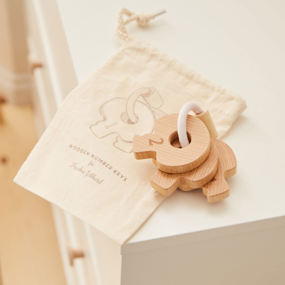 Personalised Bambino Wooden Toy Keys