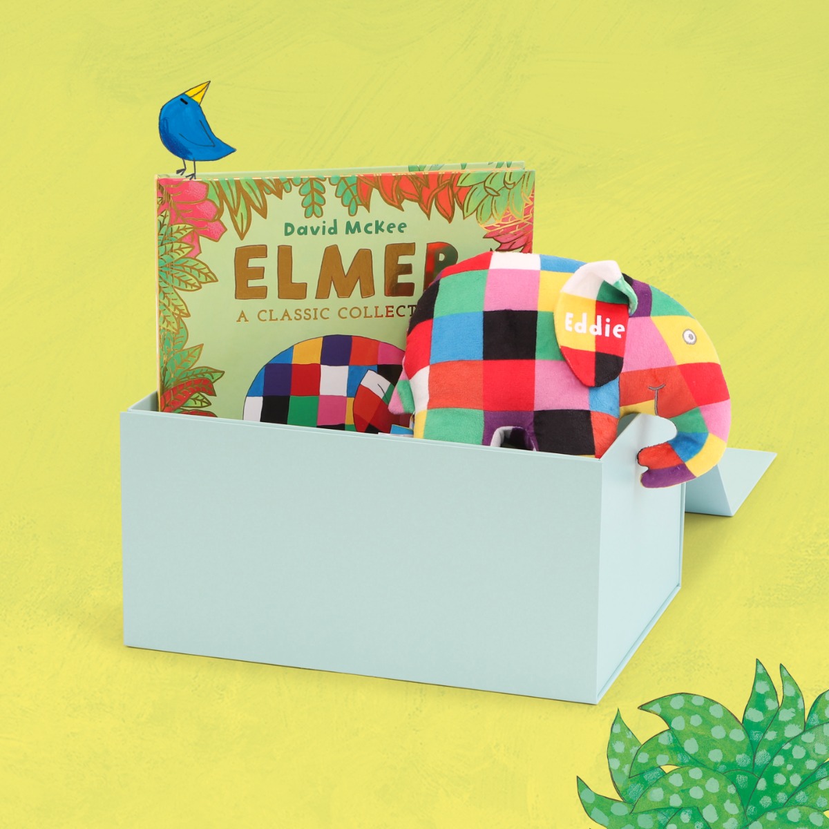 Personalised Elmer Read And Play Gift Set