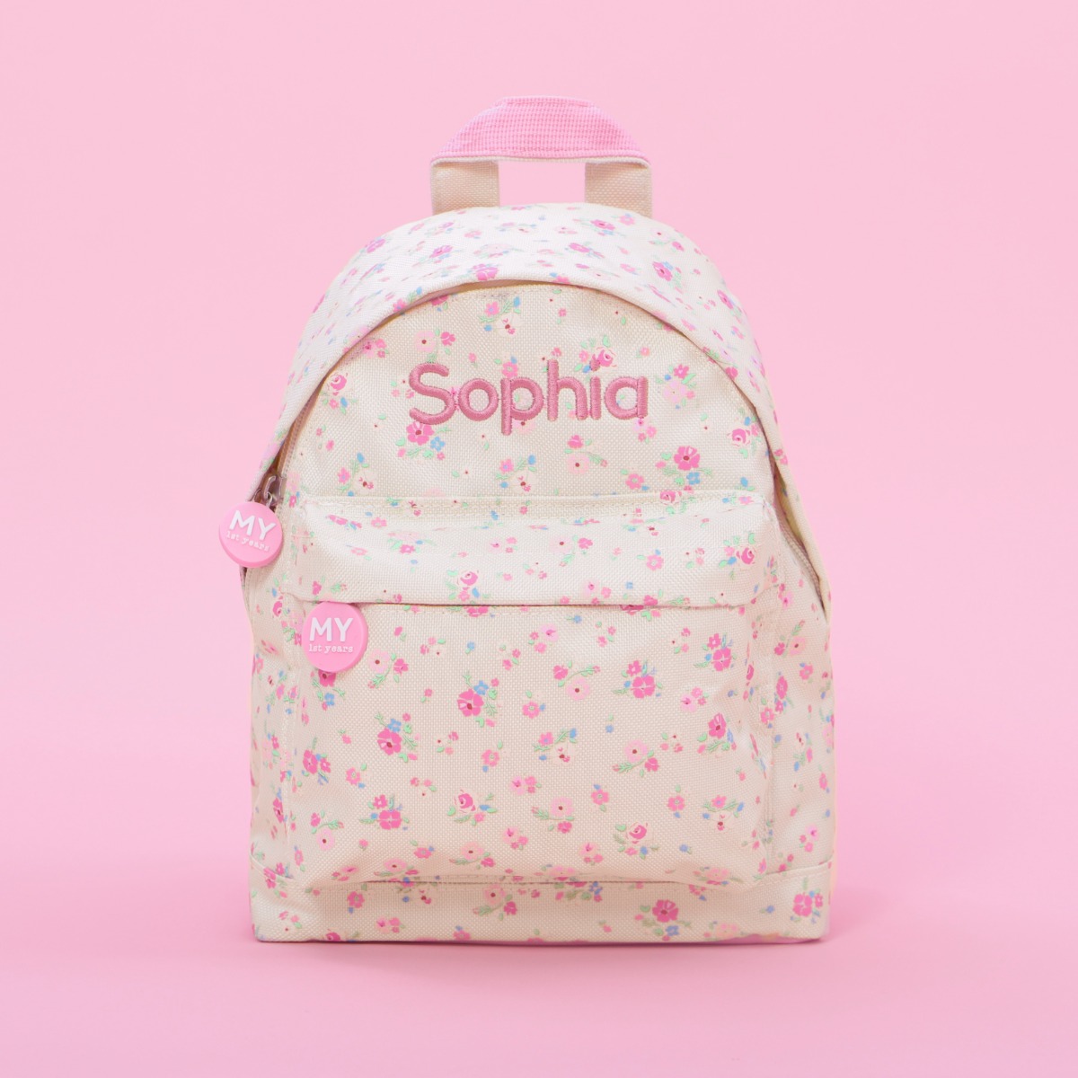 Personalised Floral Print Mini Backpack