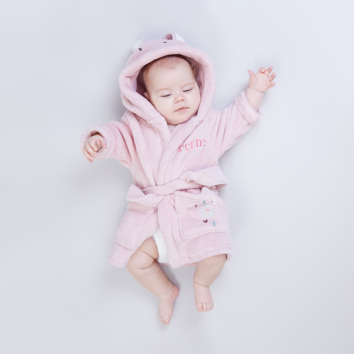 Personalised Pink Bunny Fleece Dressing Gown