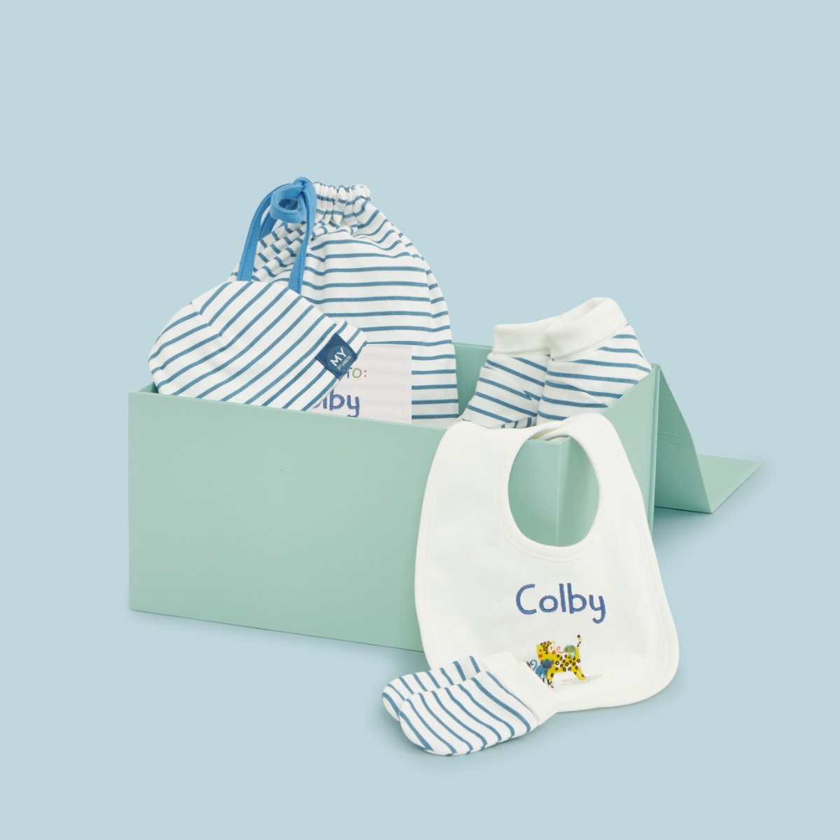 Personalised Really Wild Baby Accessory Set