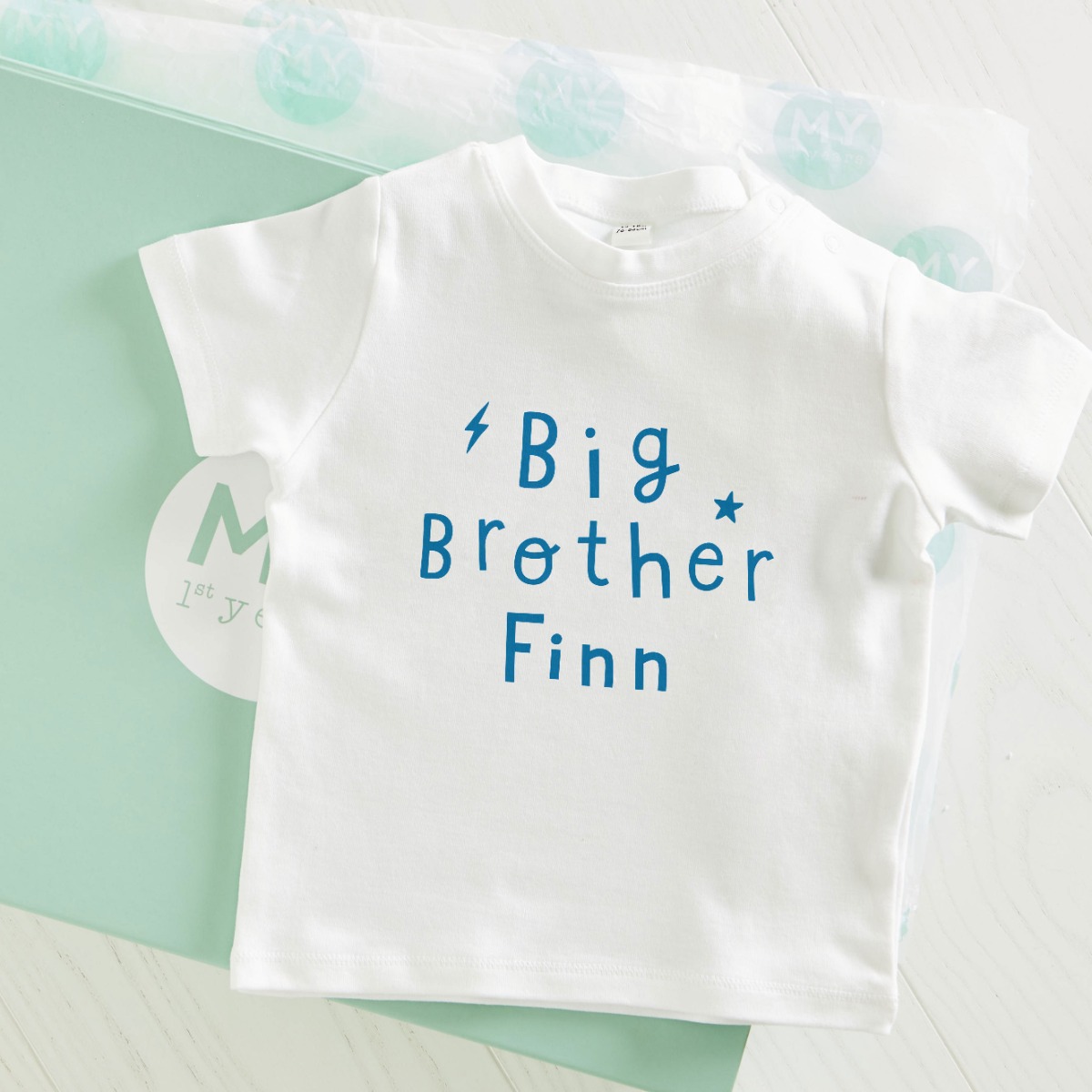 Personalised White Big Brother T-shirt (Age 4 to 5 years)