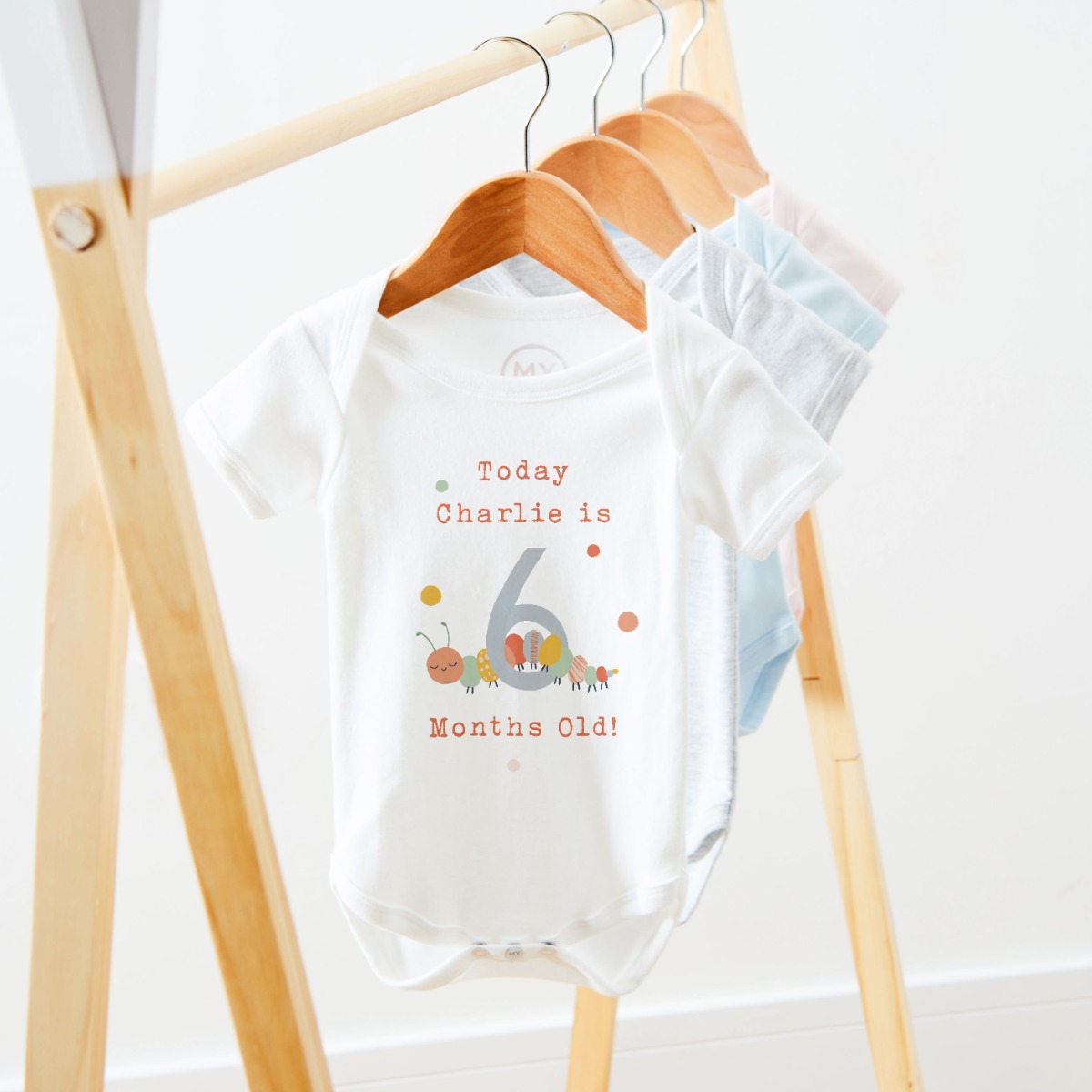 Personalised ‘Today is 6 Months’ White Milestone Bodysuit