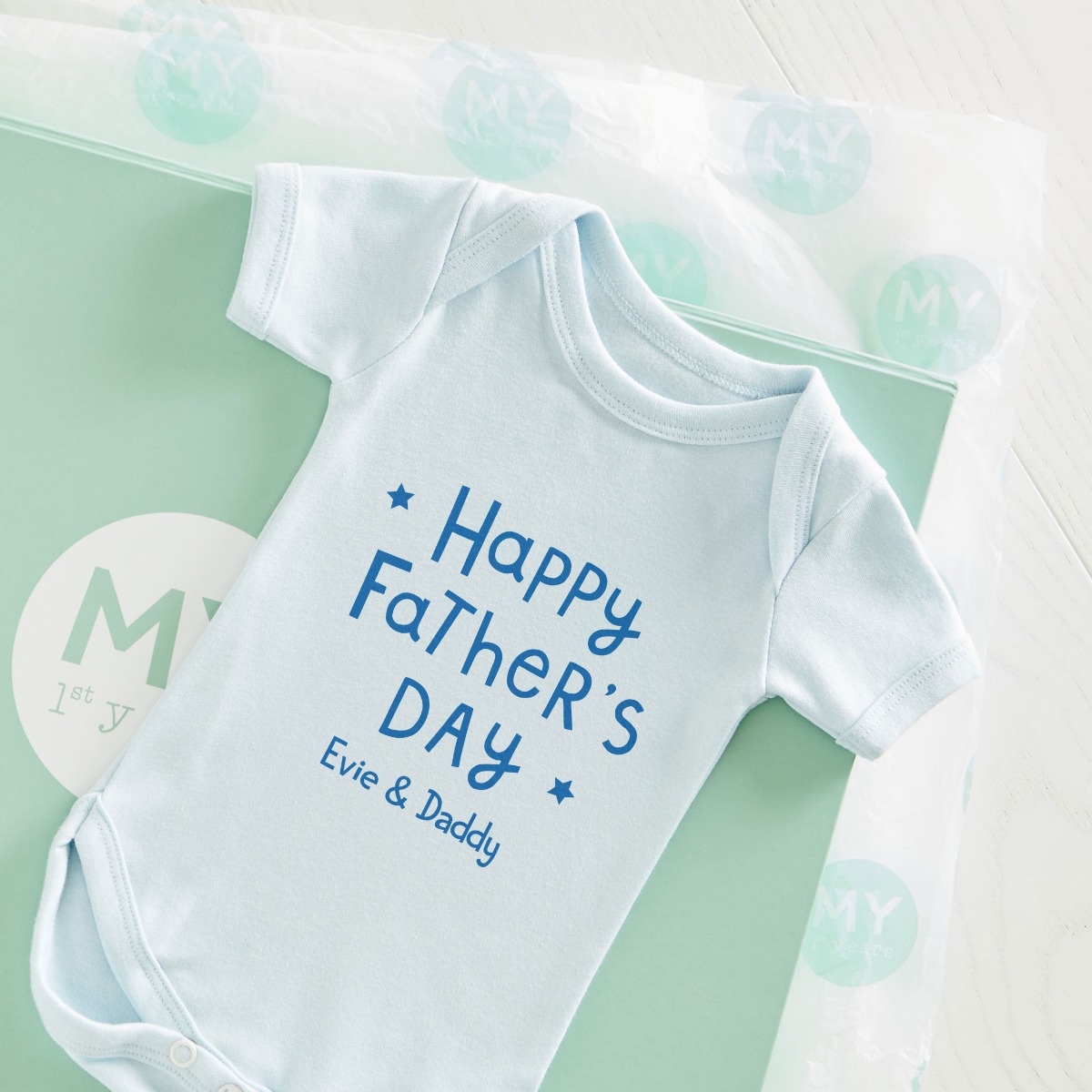Personalised Happy Father’s Day Blue Bodysuit
