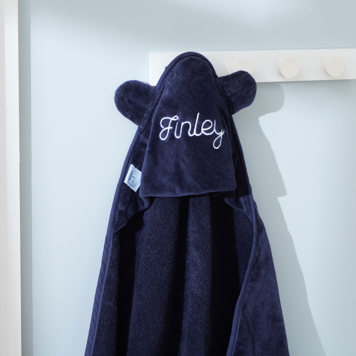 Personalised Navy Hooded Towel