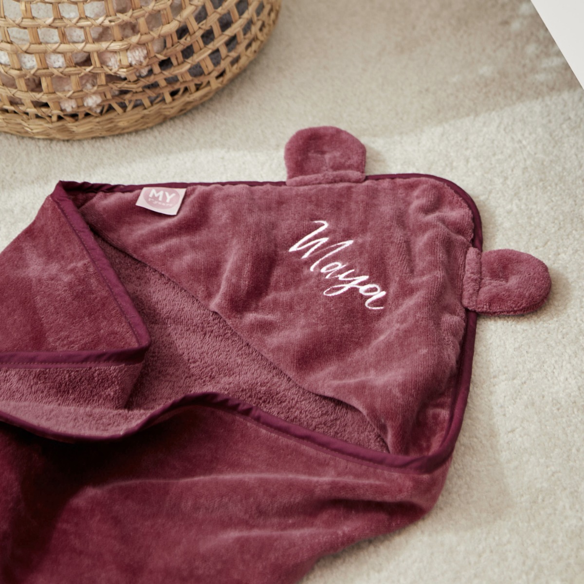 Personalised Berry Hooded Towel