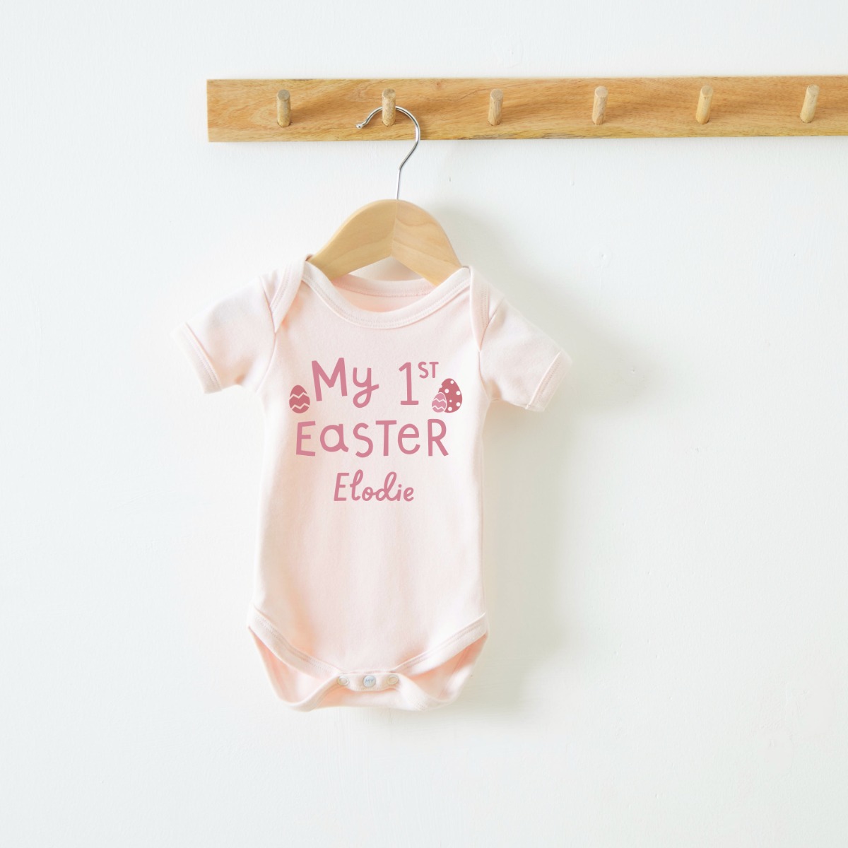 Personalised Pink My 1st Easter Bodysuit