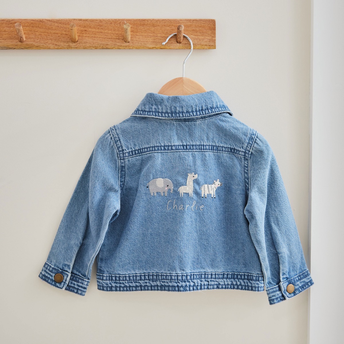 Personalised Welcome to the World Children's Denim Jacket