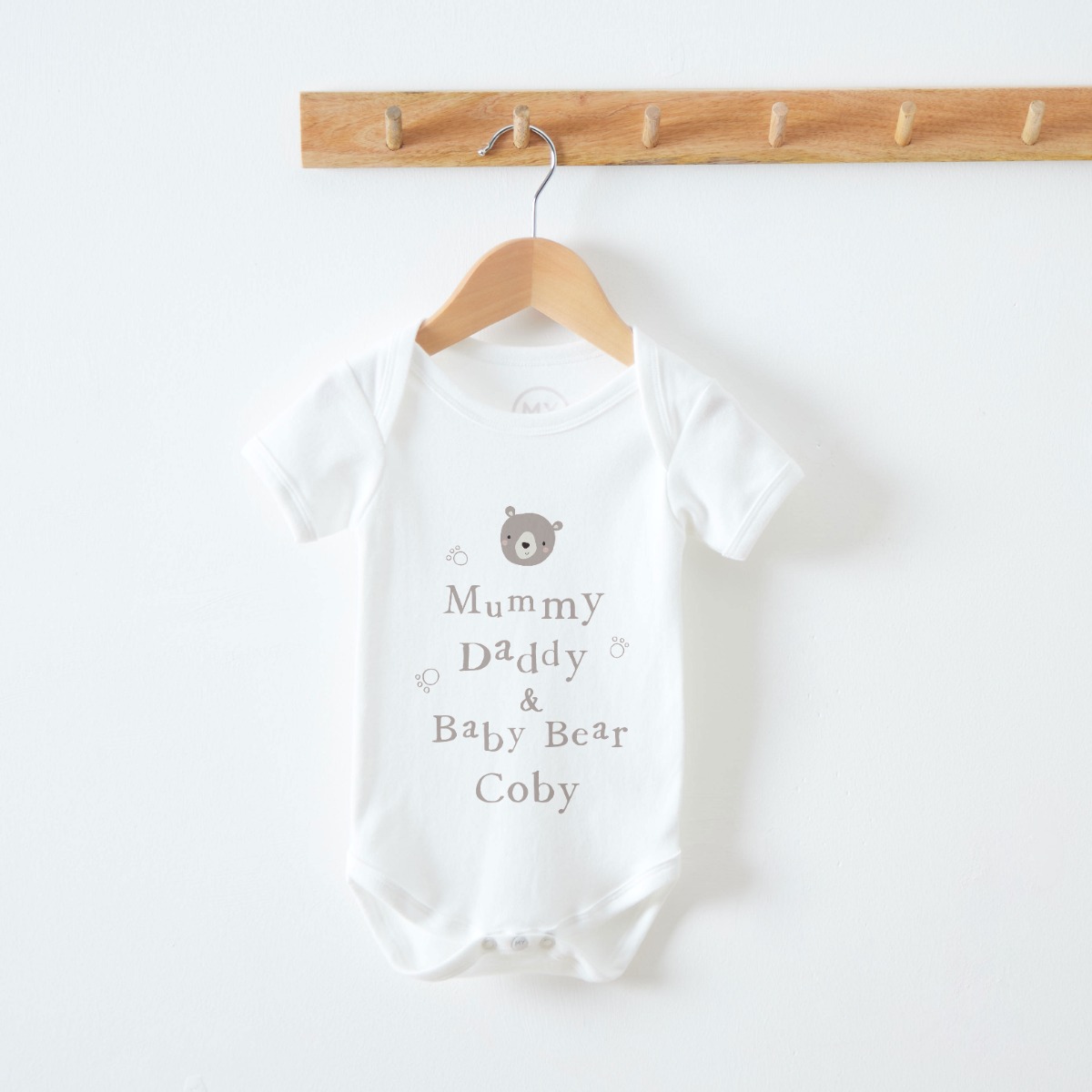 Personalised Mummy, Daddy & Baby Bear Bodysuit