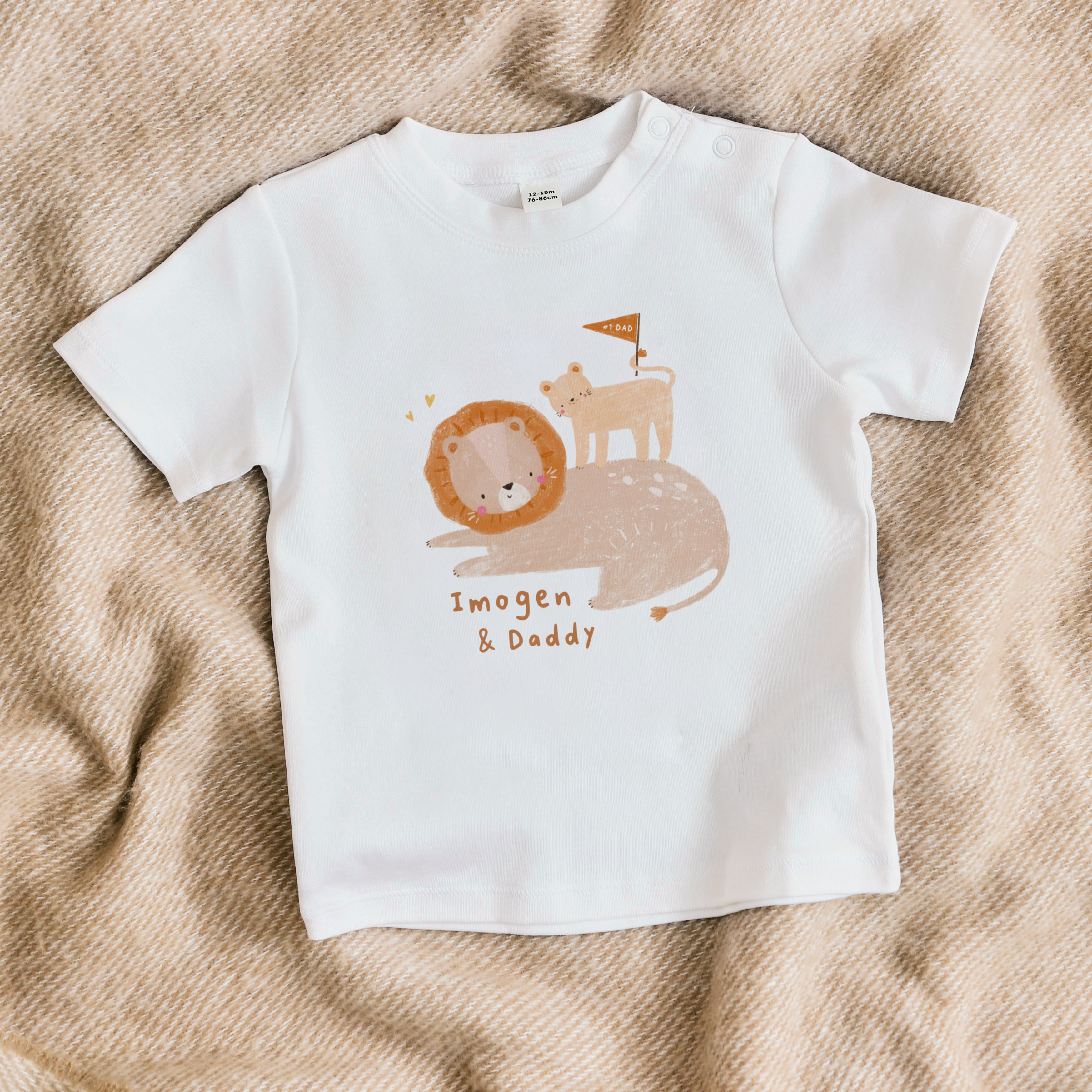 Personalised Daddy's Little Cub Father's Day T-Shirt