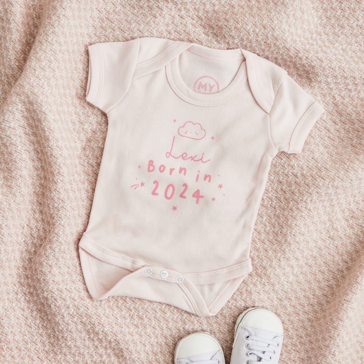 Personalised Born in 2024 Pink Bodysuit