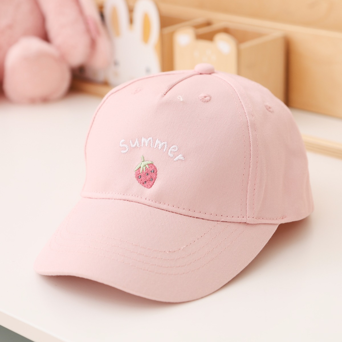 Personalised Pink Strawberry Baseball Cap