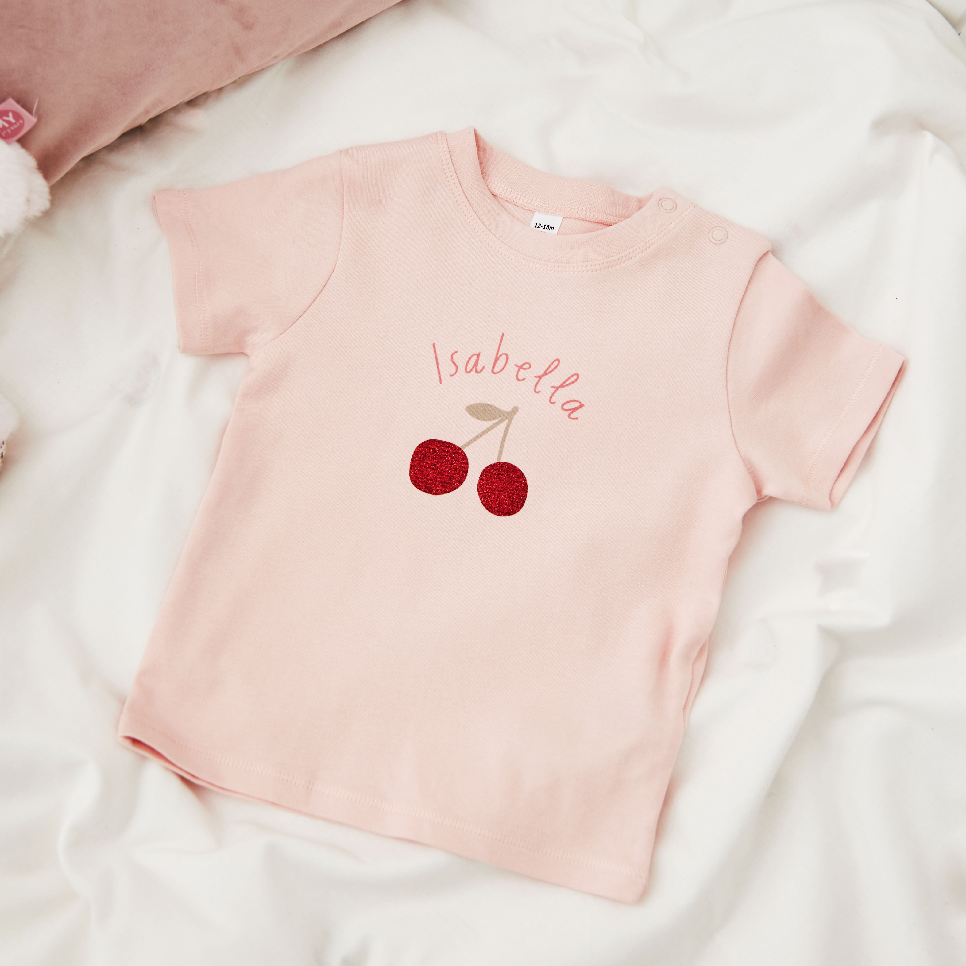 Personalised Cherry Pink T-Shirt