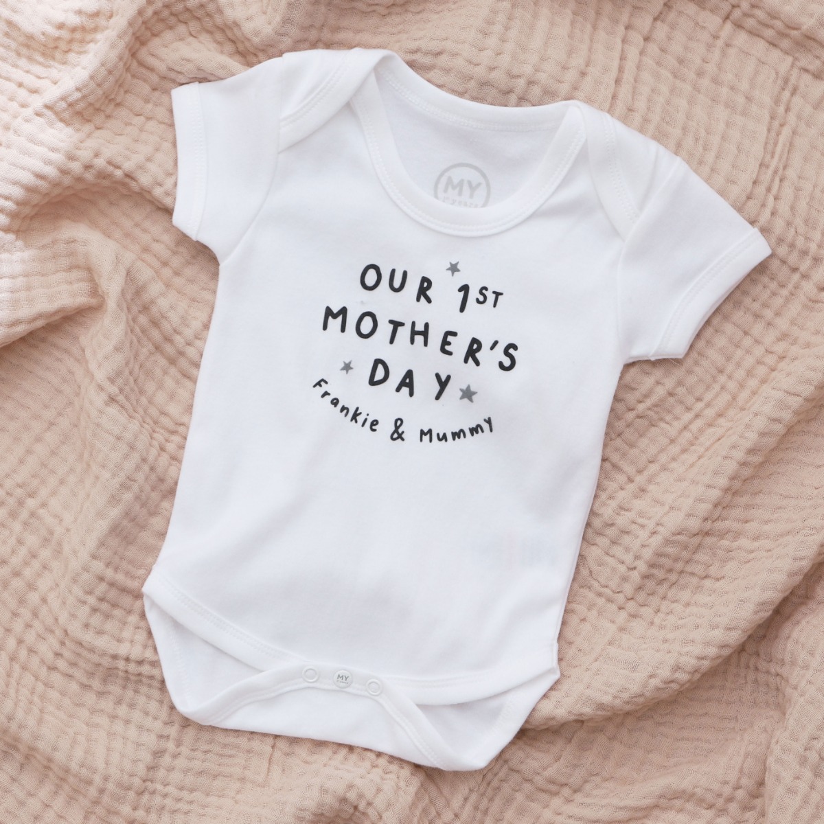 Personalised White Our 1st Mother's Day Bodysuit