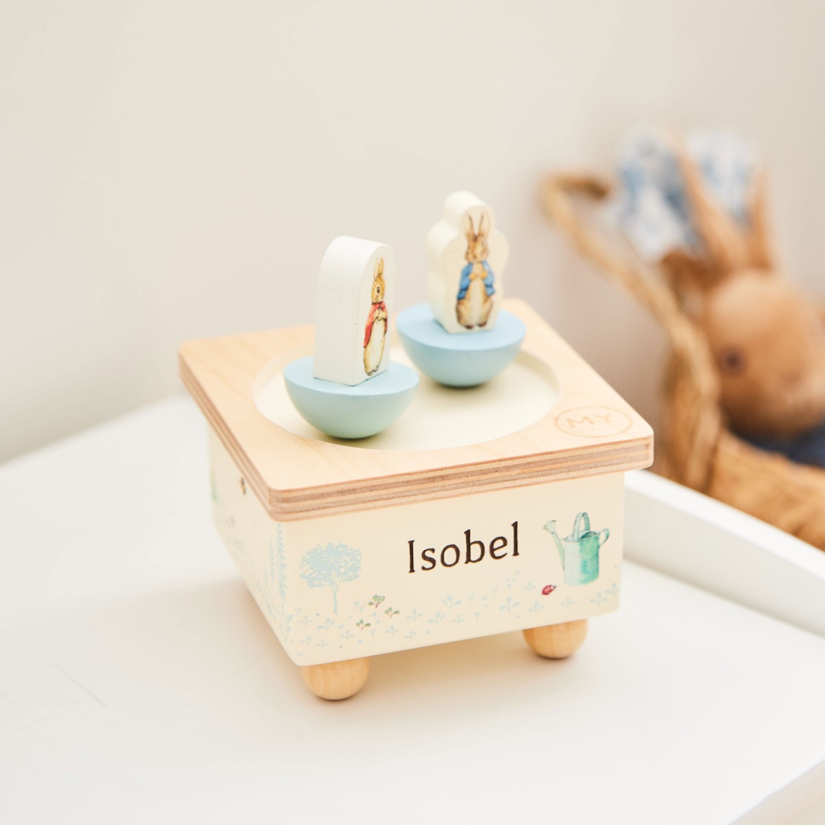Image of Personalised Wooden Peter Rabbit Music Box
