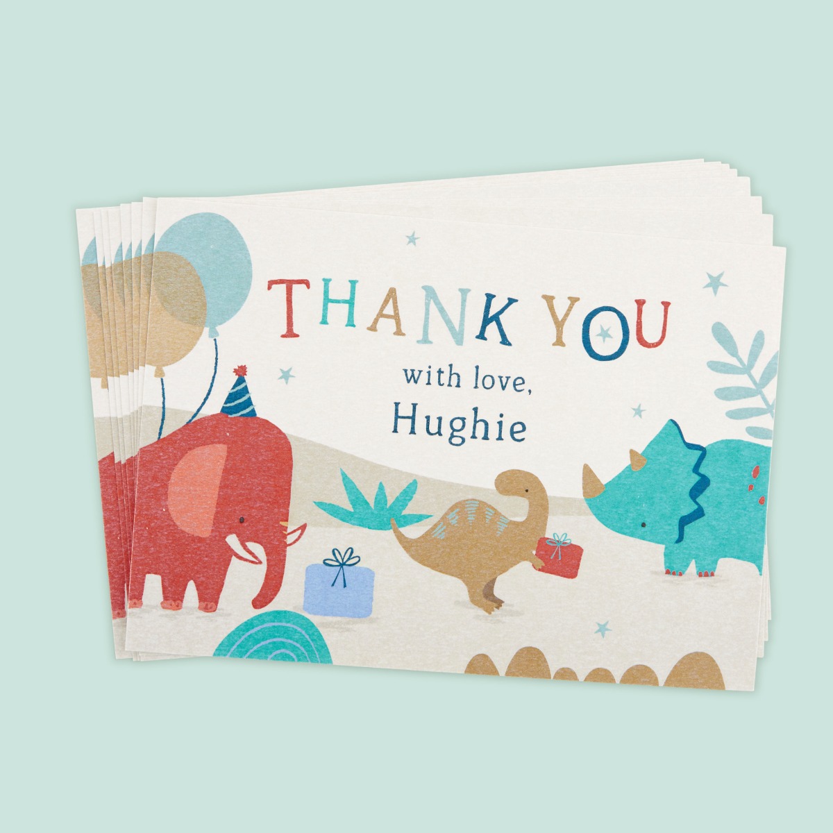 Personalised Dinosaur Thank You Cards
