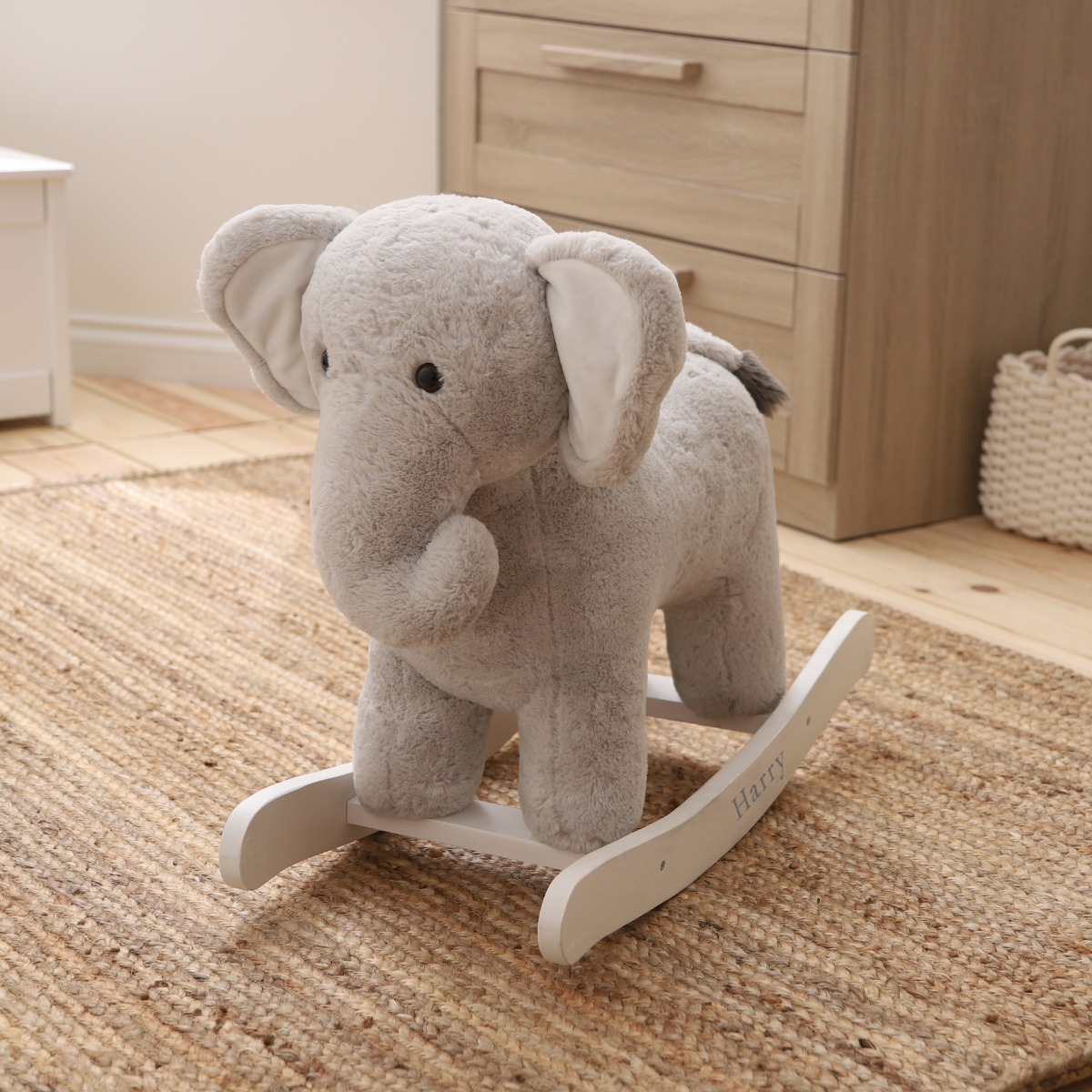 Image of Personalised Grey Elephant Rocker Toy