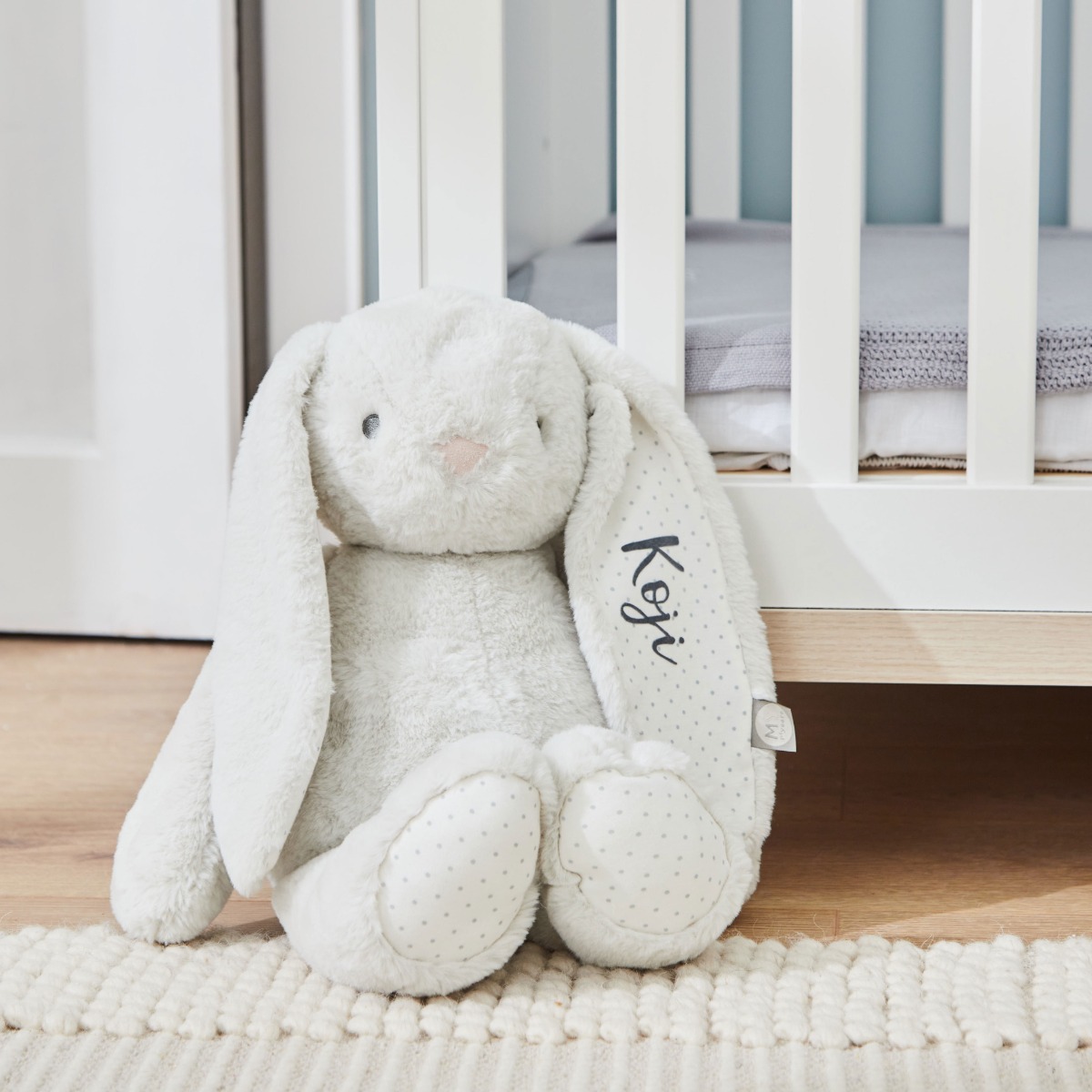 Personalised Large Grey Bunny Soft Toy