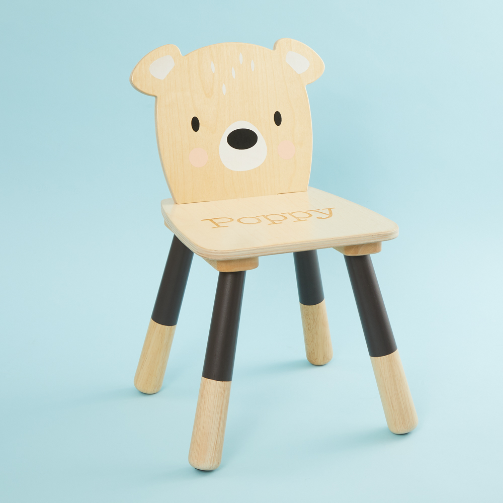 Personalised Tenderleaf Bear Design Children's Chair