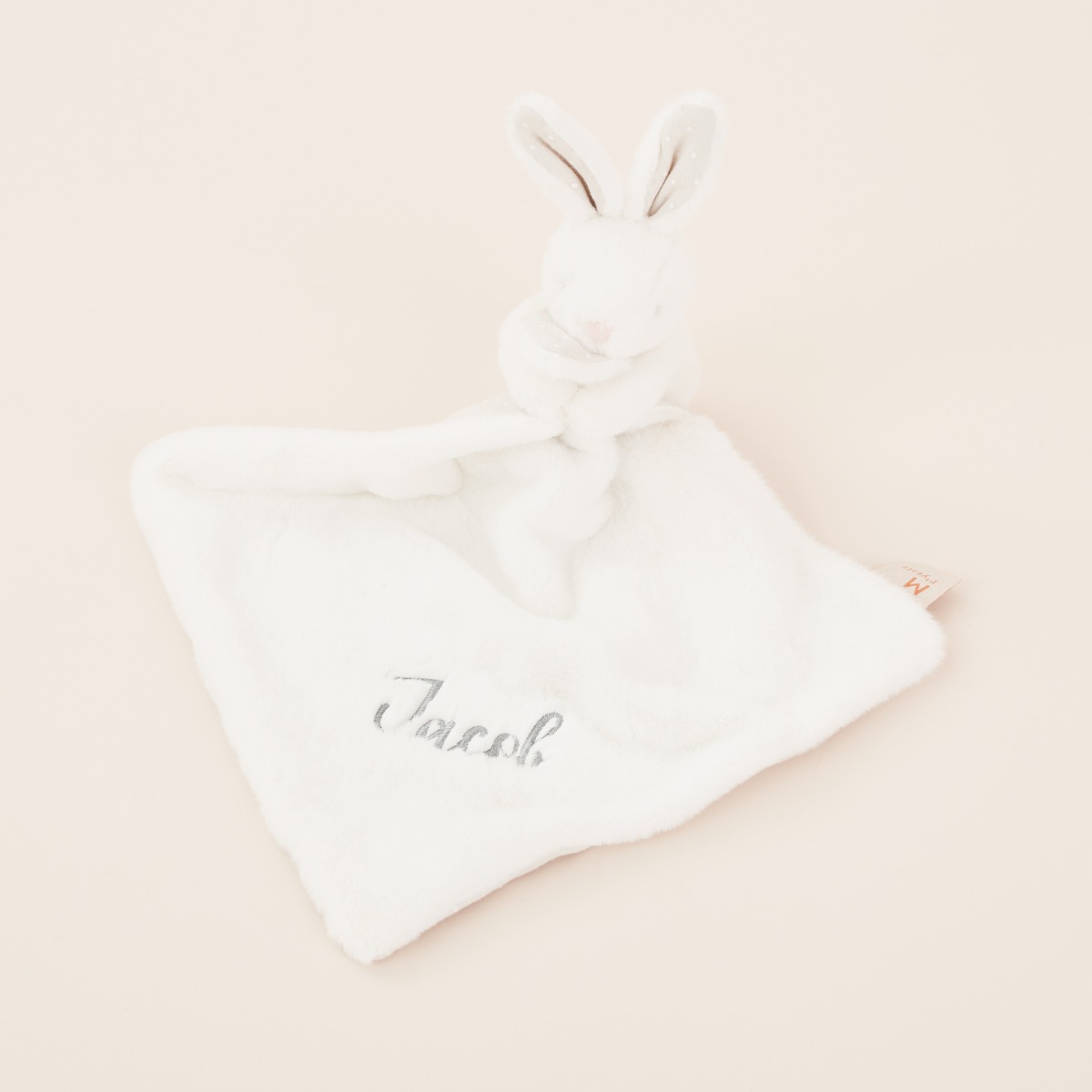 Personalised White Super Soft Bunny Comforter