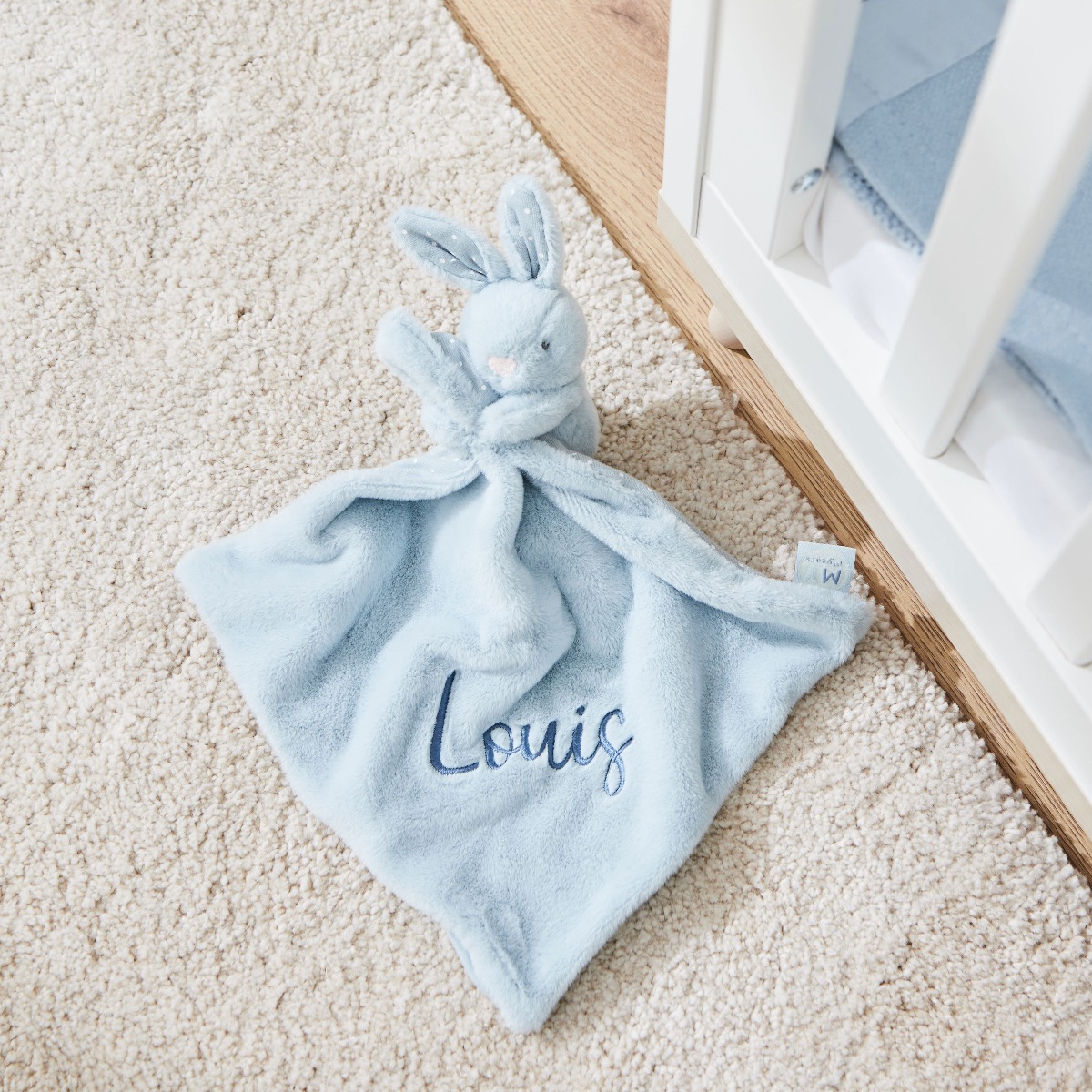 Personalised Blue Bunny Comforter
