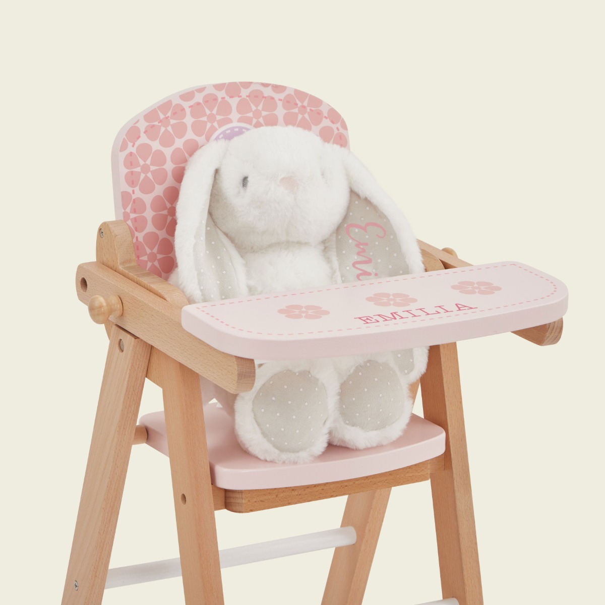 Personalised Tidlo Wooden Dolls High Chair