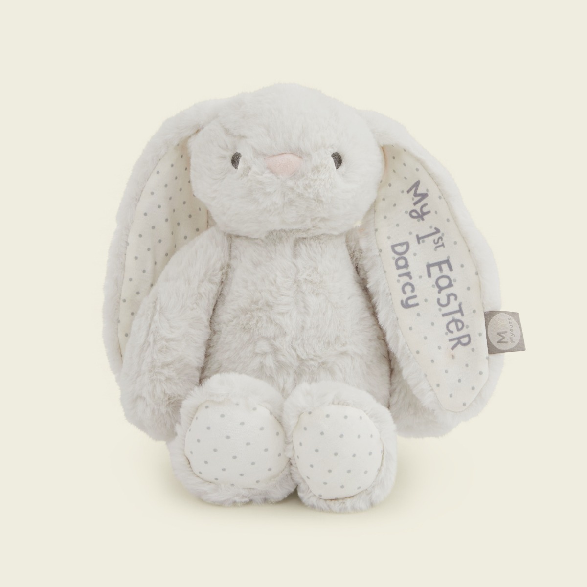 Personalised My 1st Easter Grey Bunny Soft Toy