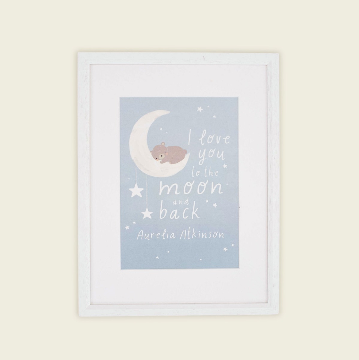 Personalised Moon and Stars Design Wall Art