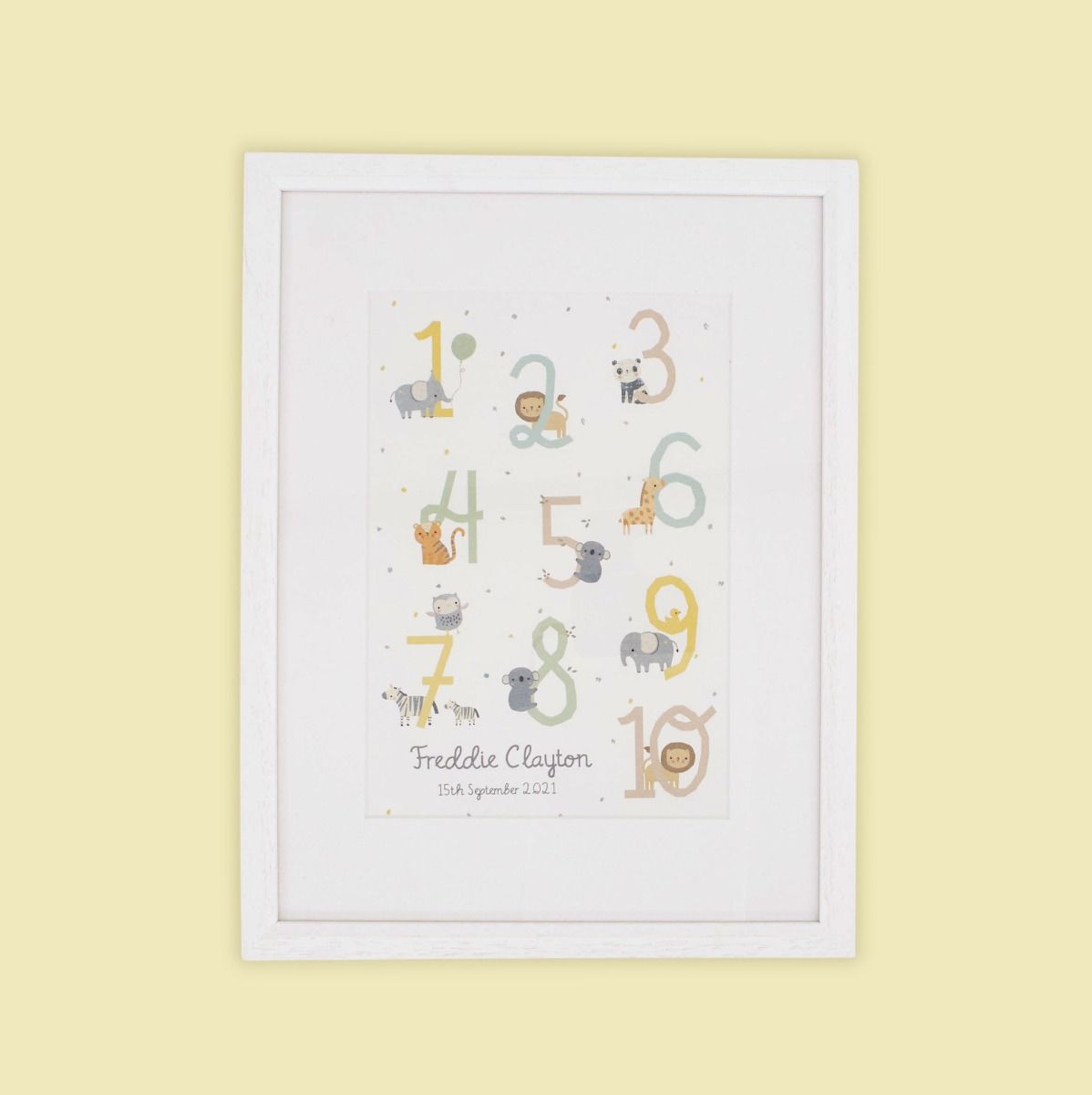 Animals and Numbers Wall Art