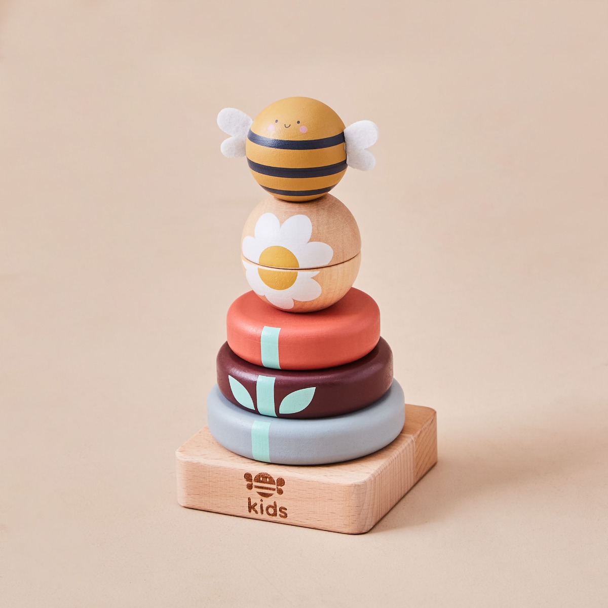 Just Bee Kids Wooden Bee Stacker Toy