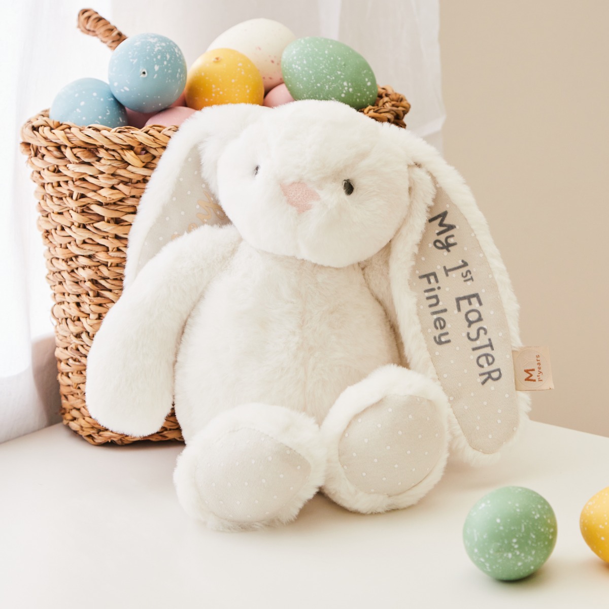 Personalised My 1st Easter White Bunny Soft Toy