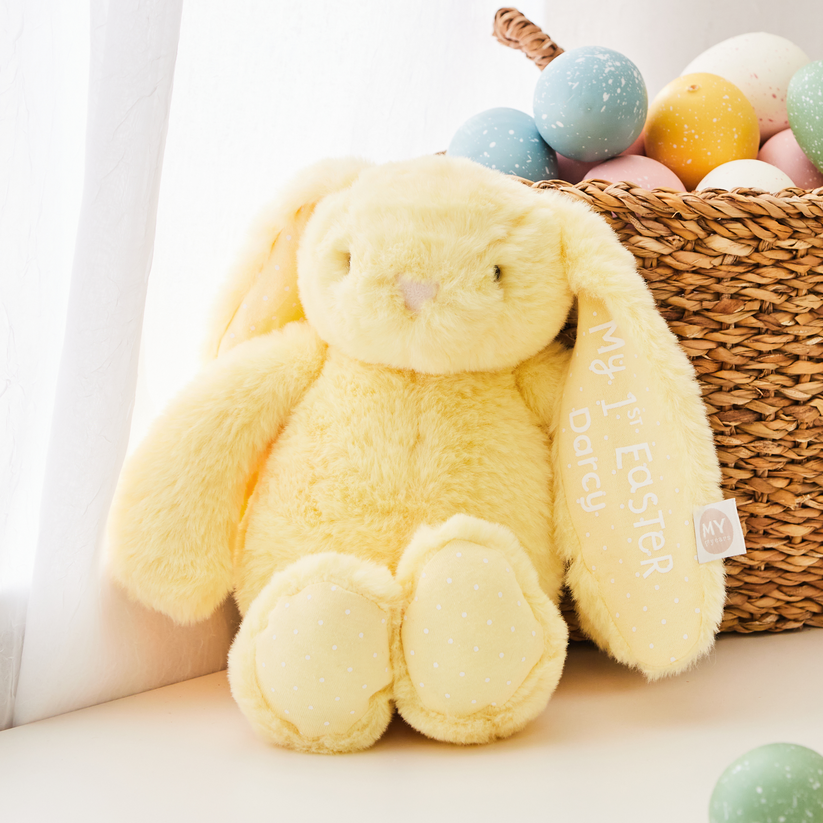 Personalised My 1st Easter Yellow Bunny Soft Toy