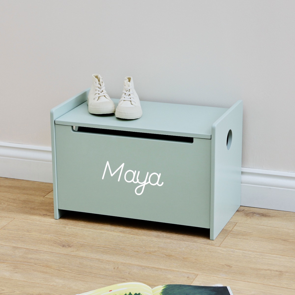 Personalised Light Green Kids Concept Toy Box